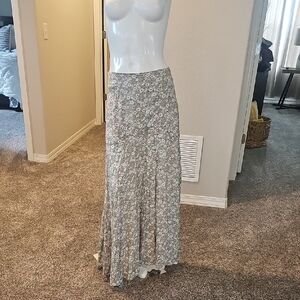 Floral Maxi Skirt - Green